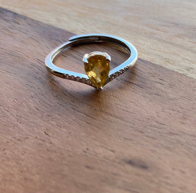 Dainty Citrine Ring - Maganda Creations