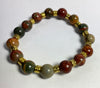 Women’s Picasso Jasper Bracelet with gold accent - Maganda Creations 