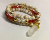 Women’s magnesite and banded agate bracelet stack - Maganda Creations