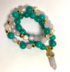 Women’s jade, rose quartz and hematite bracelet - Maganda Creations