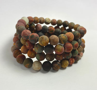 Men’s frosted Picasso Jasper - Maganda Creations