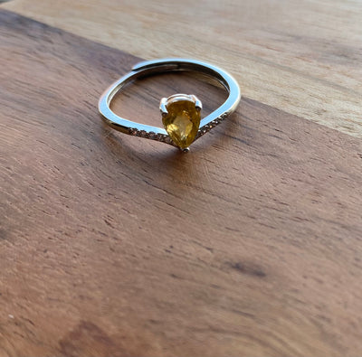 Dainty Citrine Ring - Maganda Creations