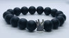 Matte onyx with crystal crown bead. - Maganda Creations 